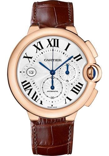 Cartier Ballon Bleu de Cartier Watch – 46.8 mm Pink Gold Case – Silvered Dial – Brown Alligator Strap – W6920074