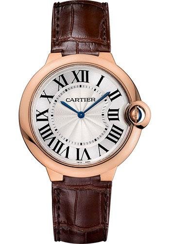 Cartier Ballon Bleu de Cartier Watch – 40 mm Pink Gold Case – Brown Alligator Strap – W6920083