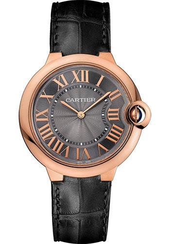 Cartier Ballon Bleu De Cartier Watch – 40 mm Pink Gold Case – Gray Dial – Gray Alligator Strap – W6920089