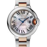 Cartier Ballon Bleu De Cartier Watch – 33 mm Pink Gold Case – Pink Mother-Of-Pearl Dial – Pink Gold And Steel Bracelet – W6920098