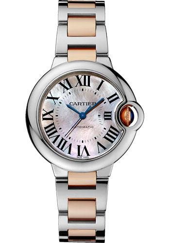 Cartier Ballon Bleu De Cartier Watch – 33 mm Pink Gold Case – Pink Mother-Of-Pearl Dial – Pink Gold And Steel Bracelet – W6920098