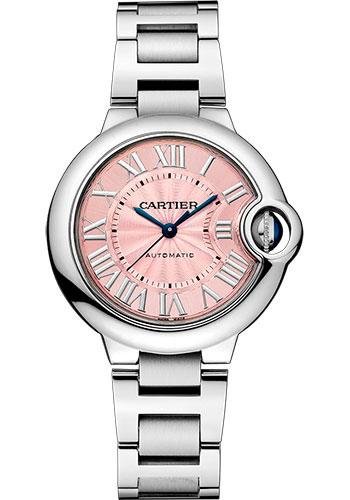 Cartier Ballon Bleu De Cartier Watch – 33 mm Steel Case – Pink Dial – W6920100