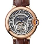 Cartier Ballon Bleu De Cartier Watch – 39 mm Pink Gold Case – Grey Dial – Brown Alligator Strap – W6920104