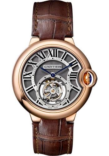 Cartier Ballon Bleu De Cartier Watch – 39 mm Pink Gold Case – Grey Dial – Brown Alligator Strap – W6920104