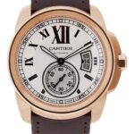 Cartier Calibre de Cartier Watch – 42 mm Pink Gold Case – Snailed Dial – Alligator Strap – W7100009