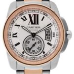 Cartier Calibre de Cartier Watch – 42 mm Steel Case – Pink Gold Bezel – Partly Snailed Dial – W7100036