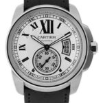 Cartier Calibre de Cartier Watch – 42 mm Steel Case – Snailed Dial – Alligator Strap – W7100037