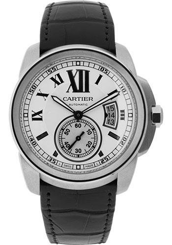 Cartier Calibre de Cartier Watch – 42 mm Steel Case – Snailed Dial – Alligator Strap – W7100037
