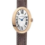 Cartier Baignoire Watch – 25.30 mm Pink Gold Case – Brown Alligator Strap – W8000017