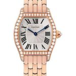 Cartier Tortue Watch – 30 mm Pink Gold Set Diamond Case – Pink Gold Bracelet – WA501010