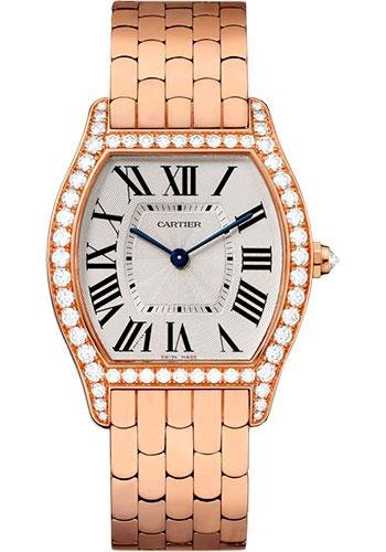 Cartier Tortue Watch – 39 mm Pink Gold Diamond Case – WA501012