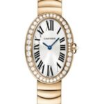 Cartier Baignoire Watch – Small Pink Gold Diamond Case – Gold Bracelet – WB520002