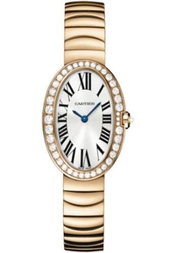 Cartier Baignoire Watch – Small Pink Gold Diamond Case – Gold Bracelet – WB520002