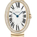 Cartier Baignoire Watch – Large Pink Gold Diamond Case – Gold Bracelet – WB520003