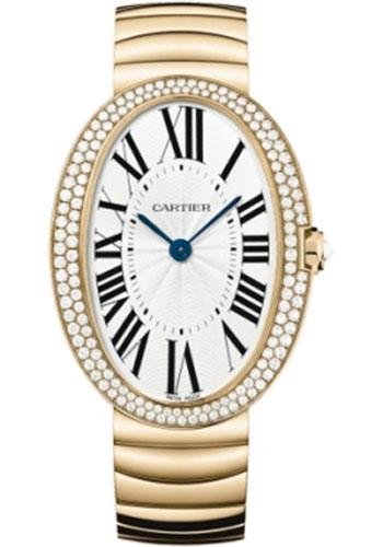 Cartier Baignoire Watch – Large Pink Gold Diamond Case – Gold Bracelet – WB520003