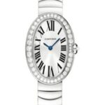 Cartier Baignoire Watch – Small White Gold Diamond Case – Gold Bracelet – WB520006
