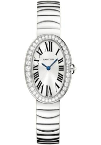 Cartier Baignoire Watch – Small White Gold Diamond Case – Gold Bracelet – WB520006