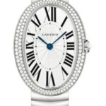 Cartier Baignoire Watch – Large White Gold Diamond Case – Gold Bracelet – WB520010