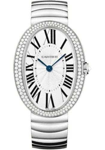 Cartier Baignoire Watch – Large White Gold Diamond Case – Gold Bracelet – WB520010