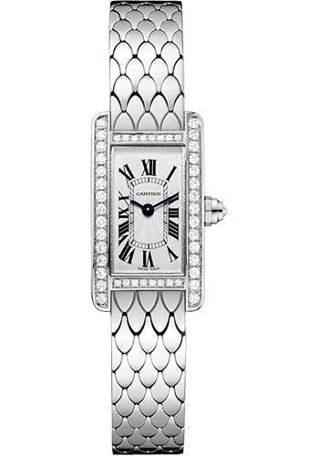 Cartier Tank Americaine Watch – 27 mm White Gold Diamond Case – Diamond Bezel – Diamond Dial – WB710013