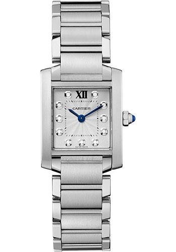 Cartier Tank Francaise Watch – 25.35 mm Steel Case – Diamond Dial – WE110006
