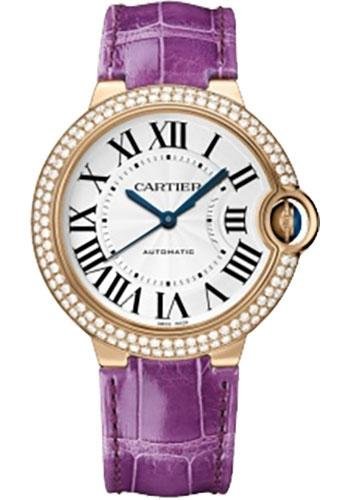 Cartier Ballon Bleu de Cartier Watch – Medium Rose Gold Case – Diamond Bezel – Alligator Strap – WE900551