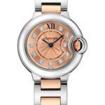 Cartier Ballon Bleu de Cartier Watch – 28 mm Steel Case – Pink Gold Bezel – Pink Dial – Pink Gold And Steel Bracelet – WE902052
