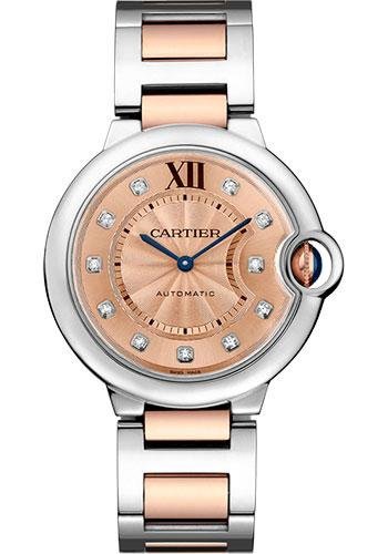 Cartier Ballon Bleu de Cartier Watch – 36.6 mm Steel And Pink Gold Case – Pink Gold Dial – WE902054