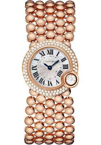 Cartier Ballon Blanc De Cartier Watch – 24.2 mm Pink Gold Case – Mother-Of-Pearl Diamond Dial – WE902057