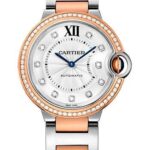 Cartier Ballon Bleu de Cartier Watch – 36 mm Steel Case – Pink Gold Diamond Bezel – Diamond Dial – Steel And Pink Gold Bracelet – WE902078