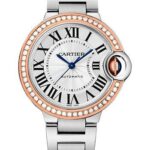 Cartier Ballon Bleu de Cartier Watch – 33 mm Steel Case – Pink Gold Diamond Bezel – WE902080