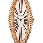Cartier Baignoire Allongee Watch – 52 mm Pink Gold Case – Light Gray Strap – WGBA0010