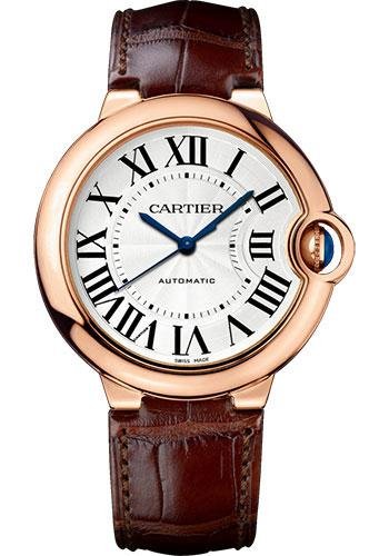 Cartier Ballon Bleu de Cartier Watch – 36.6 mm Pink Gold Case – Brown Alligator Strap – WGBB0009