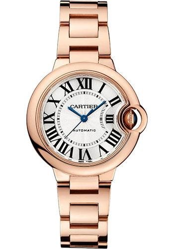 Cartier Ballon Bleu de Cartier Watch – 33 mm Rose Gold Case – Silvered Dial – Interchangeable Bracelet – WGBB0042