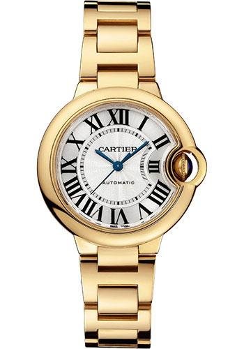 Cartier Ballon Bleu de Cartier Watch – 33 mm Yellow Gold Case – Silvered Dial – Interchangeable Bracelet – WGBB0045