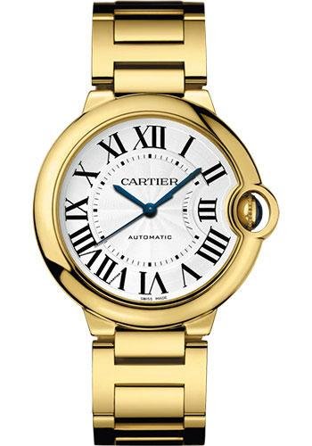 Cartier Ballon Bleu de Cartier Watch – 36 mm Yellow Gold Case – Silver Dial – Interchangeable Bracelet – WGBB0046