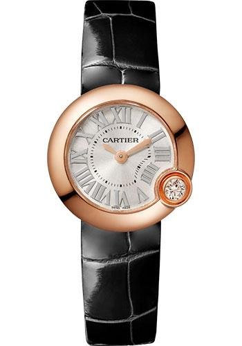 Cartier Ballon Blanc de Cartier Watch – 26 mm Pink Gold Case – Black Alligator Strap – WGBL0002