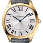 Cartier Drive de Cartier Extra-Flat Watch – 38 mm Yellow Gold Case – Silvered Dial – Gray Alligator Strap – WGNM0011