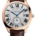 Cartier Drive de Cartier Watch – 40 mm x 41 mm Rose Gold Case – Silvered Dial – Brown Alligator Strap – WGNM0016