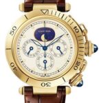 Cartier Pasha de Cartier Watch – 38 mm Yellow Gold Case – Silvered Dial – Brown Alligator Strap Limited Edition of 100 – WGPA0022