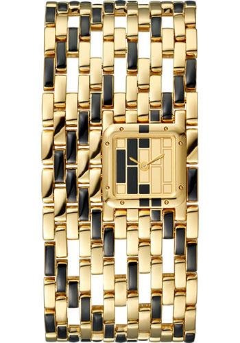 Cartier Panthere de Cartier Cuff Watch – 22 mm Yellow Gold And Black Lacquer Case – WGPN0017