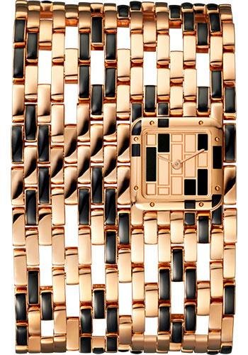 Cartier Panthere de Cartier Cuff Watch – 22 mm x 19 mm Pink Gold And Black Lacquer Case – Pink Gold Dial – Bracelet – WGPN0019