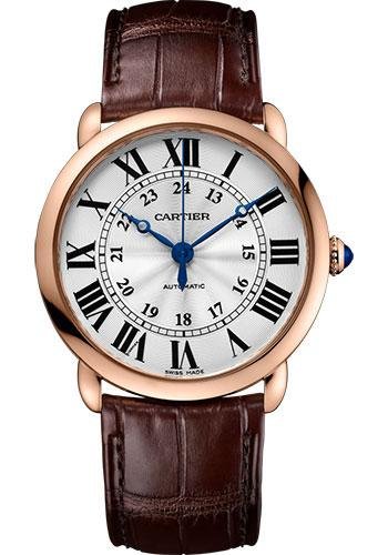 Cartier Ronde Louis Cartier Watch – 36 mm Pink Gold Case – Brown Alligator Strap – WGRN0006