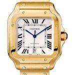 Cartier Santos de Cartier Watch – 39.8 mm Yellow Gold Case – Silvered Dial – Second Bracelet – WGSA0029