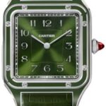 Cartier Santos-Dumont watch Large hand-wound movement platinum leather – WGSA0096