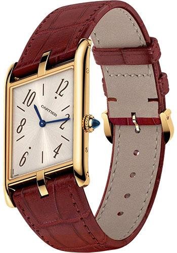 Cartier Tank Asymetrique Watch – 47.15 mm x 26.10 mm Yellow Gold Case – Champagne Dial – Brown Alligator Strap Limited Edition of 100 – WGTA0044