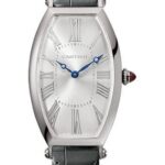Cartier Tonneau Watch – 46.3 mm Platinum Case – Gray Alligator Strap – WGTN0005