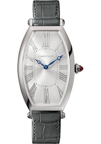 Cartier Tonneau Watch – 46.3 mm Platinum Case – Gray Alligator Strap – WGTN0005