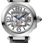 Cartier Pasha de Cartier Watch – 41 mm Steel Case – Skeleton Dial – Bracelet – Second Strap – WHPA0007
