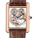 Cartier Tank Louis Cartier Watch – 30 mm Pink Gold Case – Pink Gold Case Bezel – Black Dial – Brown Alligator Strap – WHTA0002